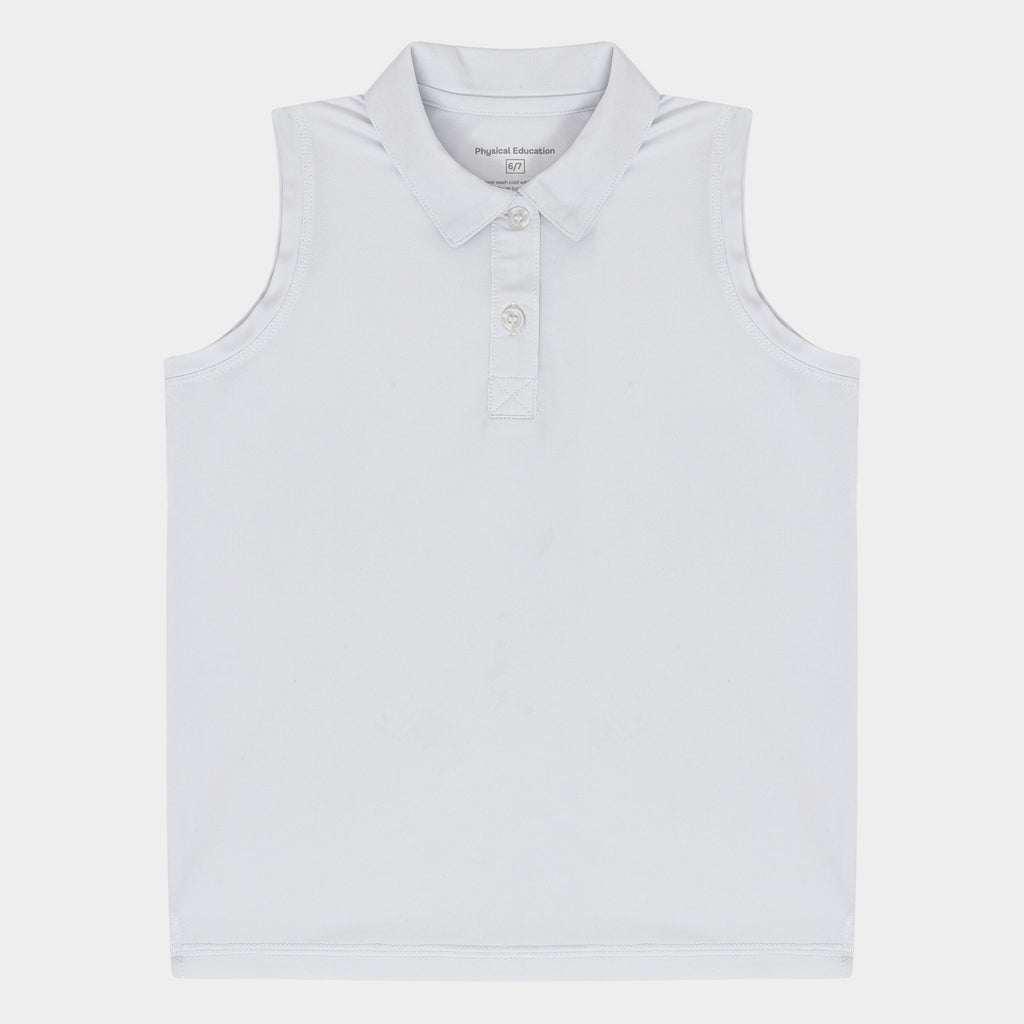 Sleeveless Polo - White