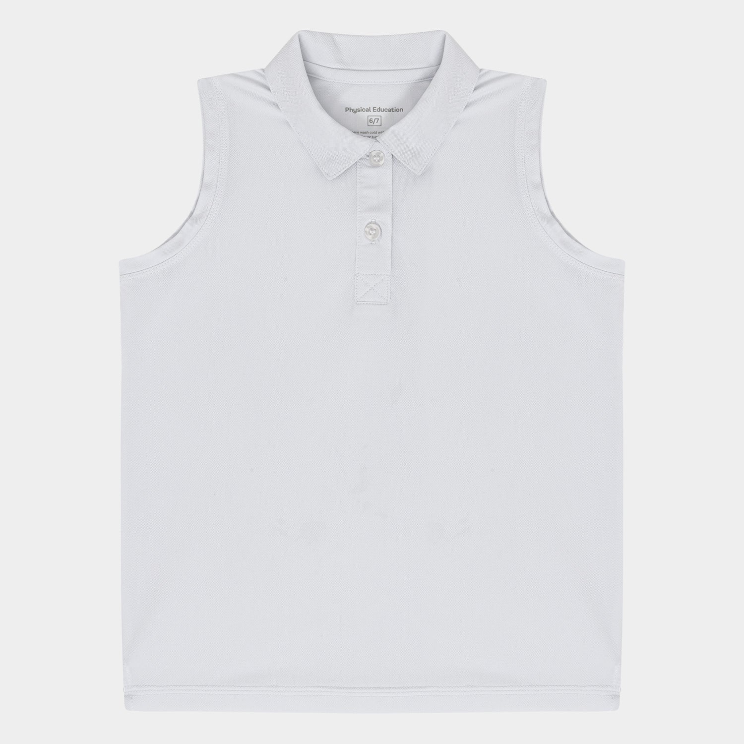 Sleeveless Polo - White