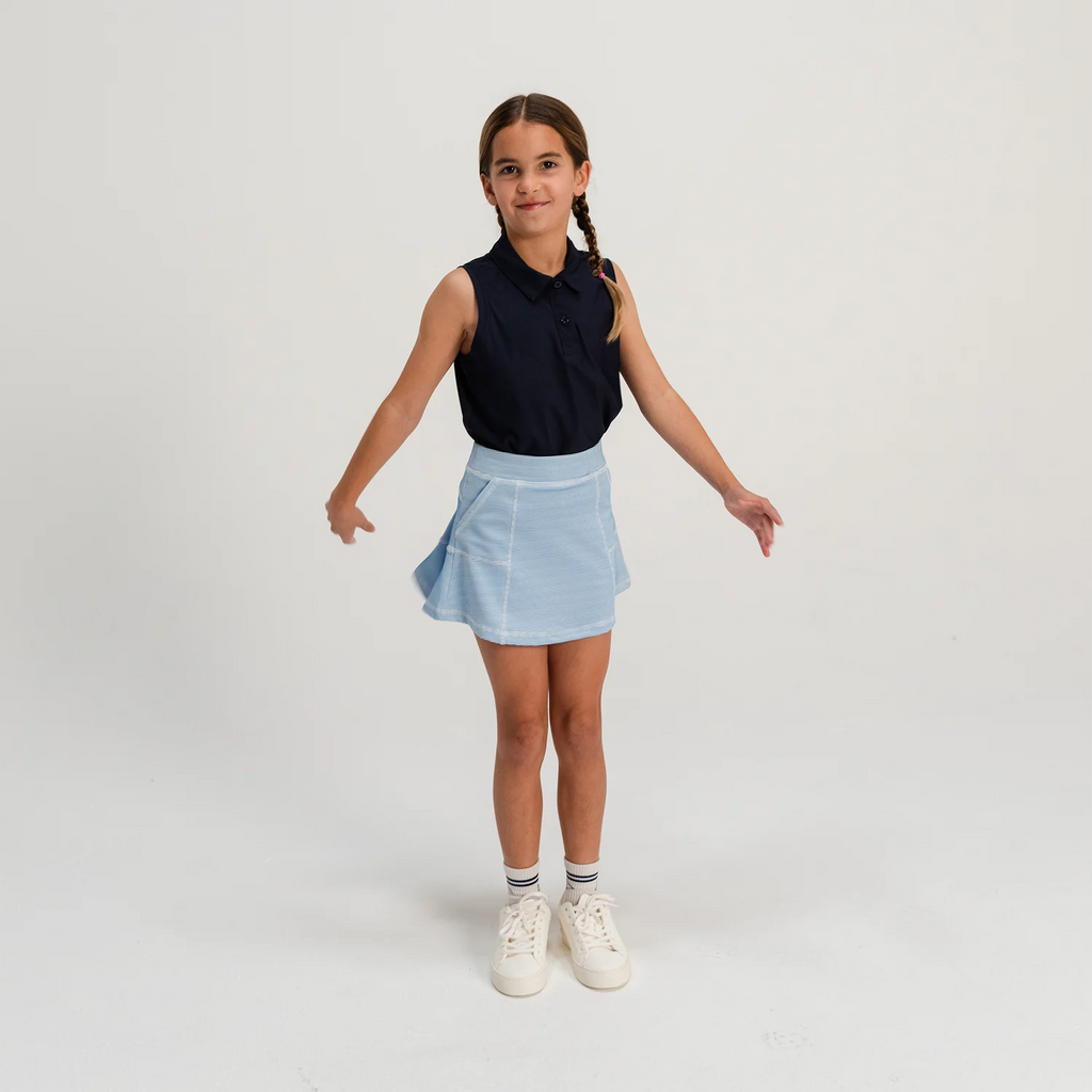 Sleeveless Polo - Navy