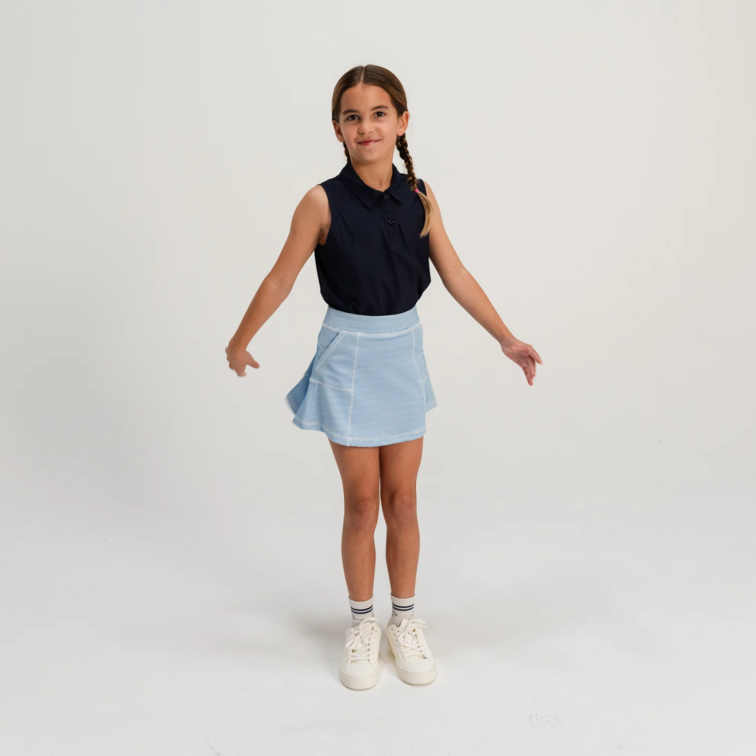Sleeveless Polo - Navy