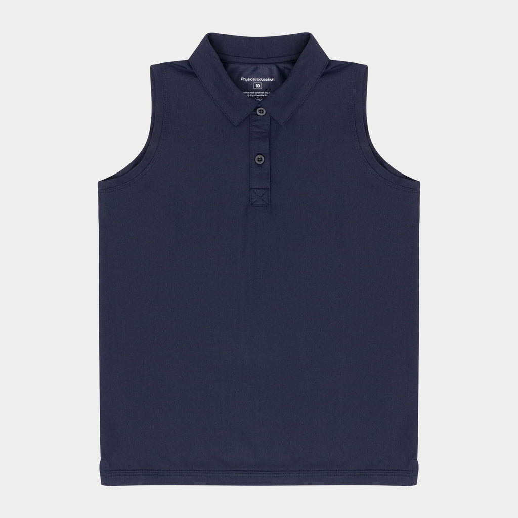 Sleeveless Polo - Navy